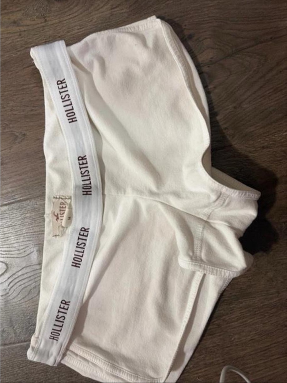 Hollister Girls' White Cotton Lounge Shorts